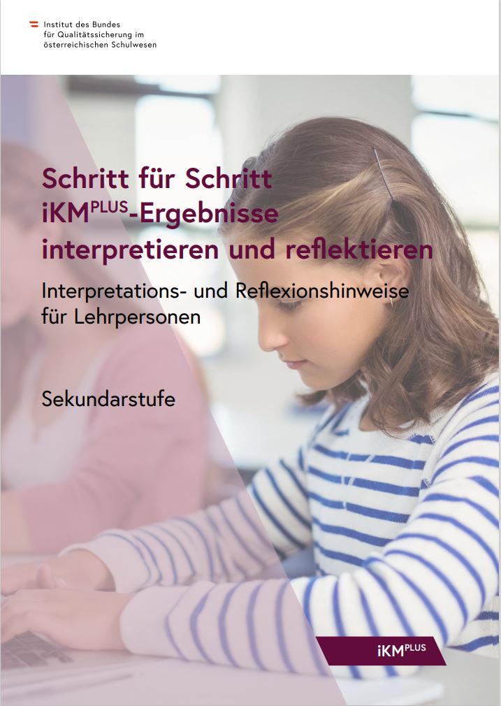 Titelseite der Publikation zur Ergebnisreflexion im Rahmen der individuellen Kompetenzmessung PLUS
